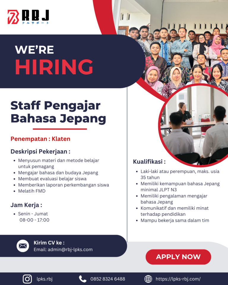 Loker Pengajar Bahasa Jepang